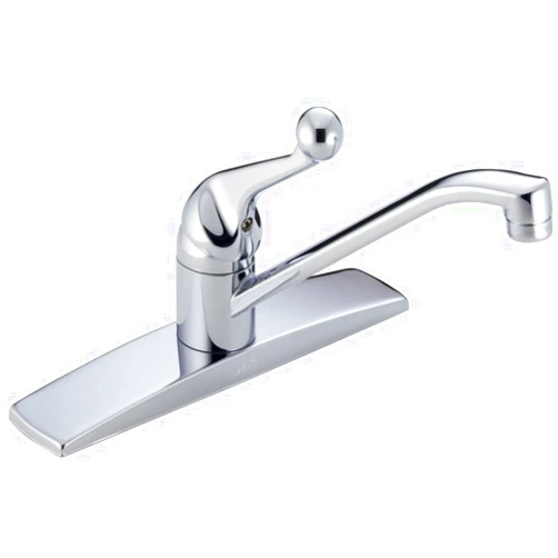Delta Faucet Classic Single-Handle Kitchen Sink Faucet, Chrome Kitchen Faucet, Kitchen Sink Faucet 3-Hole, Chrome 100LF-WF, 8.00 x 8.00 x 8.00 inches