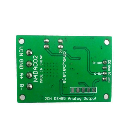 GRABLOOM N4DAC02 2 Channel Voltage 2CH PWM Module Voltage Converter with RS485 Support for Industrial Automation RS485 Converter
