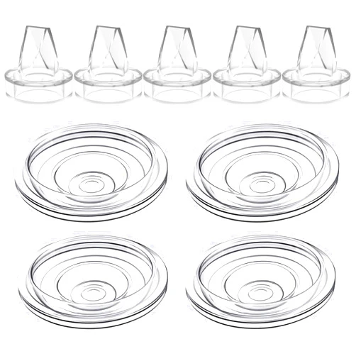Afontoto 5Pack Silicone Duckbill Valve & 4Pack Silicone Diaphragm Compatible with S9 / S12 / S9Pro / S12Pro Wearable Breastpump, Electric Breast Pump Replacement Parts, Breastfeeding Essential Accessories