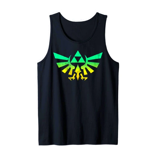 Nintendo Legend of Zelda Triforce Green Fade Tank Top