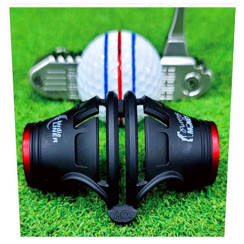 BIRDIE79 360-Degree Golf Ball Marker Alignment Tool Kit - Triple Line Stencil with 3-Color Pens and Gift Box