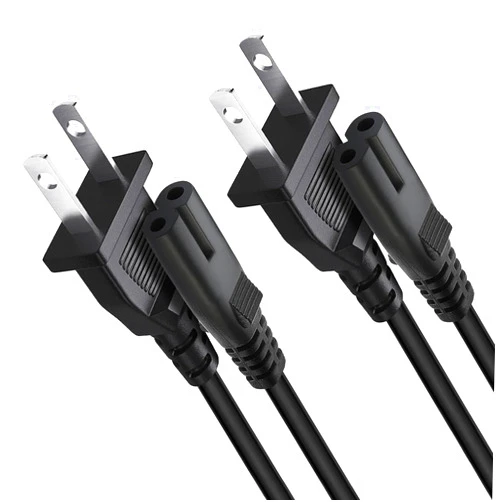 YCWZZH 2 Pack AC TV Power Cord for Samsung UN40 UN43 UN48 UN49 UN50 UN55 UN60 UN65 UN70 UN75 UN78 Smart TV 24