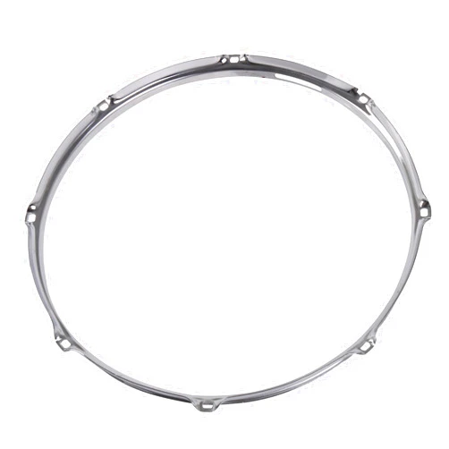 Yibuy Percussion Drum Hoop Metal Ring Silver for DIY Repair 14 Inches 8 Lug Lower Circle