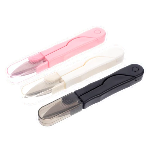 EXCEART Clothes Scissors Fishing Sewing Scissors U Shape Yarn Thread Cutter Mini Trimming Nipper Embroidery Scissors for DIY Crafts Supplies Mixed Color Thread Cutter Scissor Threading Tool