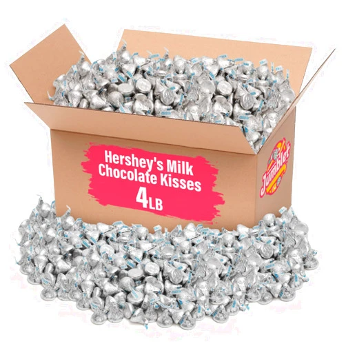 Jumblet Milk Chocolate Kisses, Hershey Kisses Bulk for Parties and Candy Buffets, Delicious Hersheys Kisses in Bulk, Perfect Milk Chocolate Candy for Holiday Celebrations and Everyday Sweet Treats (4 Lb)