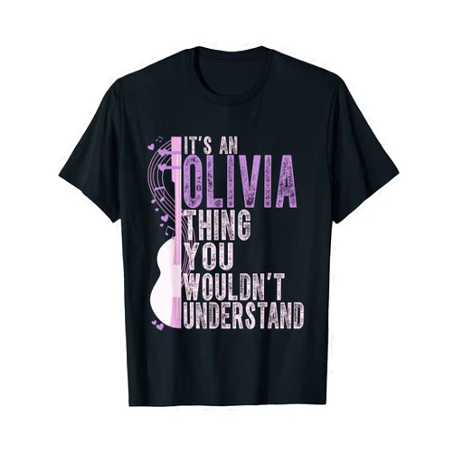 Girl Retro Olivia First Name Personalized Groovy Retro It's A Olivia Thing You Wouldn't Understand Funny Name T-Shirt