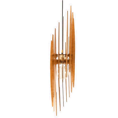 DEZAART STALACTITE Wood Pendant Light | Mid Century Modern Chandelier | Hanging Lamp | Wood Chandelier Lighting | Modern Light Fixture | Modern Pendant Light