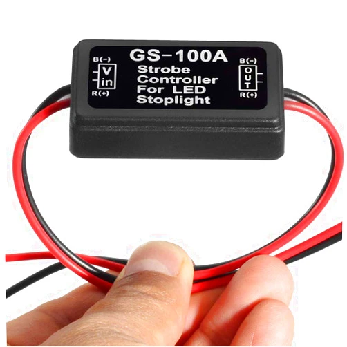 BlyilyB 12V-24V Flash Strobe Controller Flasher Module for 3rd LED Brake Lamp Tail Stop Lamp (Pack of 1)
