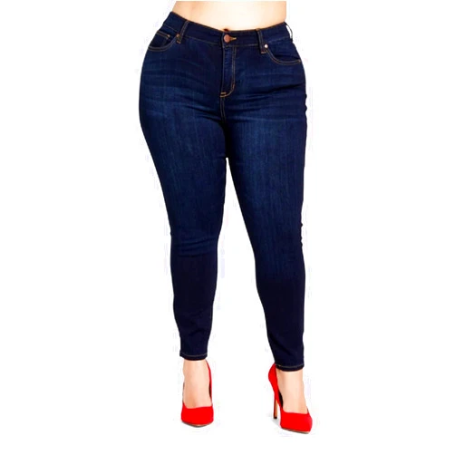 1826 Jeans Jack David 1826 Womens Plus Size Stretchy Ripped Denim Jeans Skinny Leg Pants