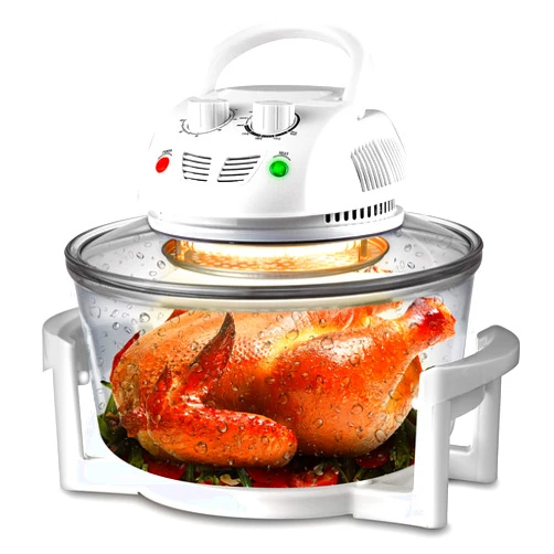 NutriChef Air Fryer, Halogen Infrared Convection Oven - Large 13 Quart Glass Air Fryer, Oil-Free Quick Healthy Meals Multicooker with Time & Temperature Controls, Roast, Fry, Toast or Crisp