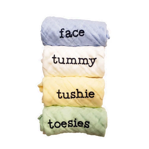 Unique Baby Gift- Personalized Baby Washcloths - Reusable Baby Wipes- Printed Baby Washcloths- Baby Shower Gift- New Baby Gift- Newborn Gift- Cotton Muslin Washcloths - Baby Boy Gift - Burp Cloths