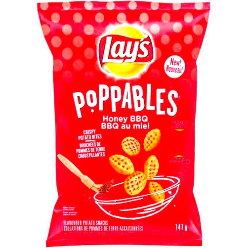 Lays-frito NEW Lays Poppables Honey BBQ Potato Snacks Net Wt 5 Oz (1)