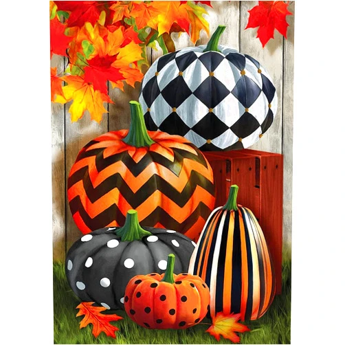 Apomelo Diamond Art Painting Kits Thanksgiving Pumpkins Diamond Art Harvest Pumpkin for Decor, Fall Pumpkin.12×16 inches