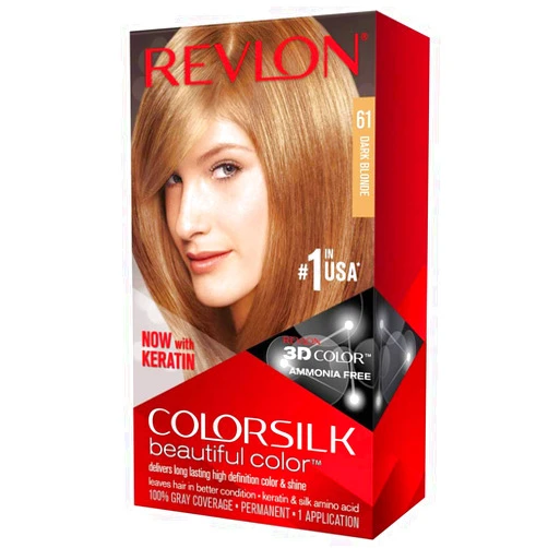 Revlon ColorSilk Beautiful Color, Dark Blonde [61] 1 ea (Pack of 6)