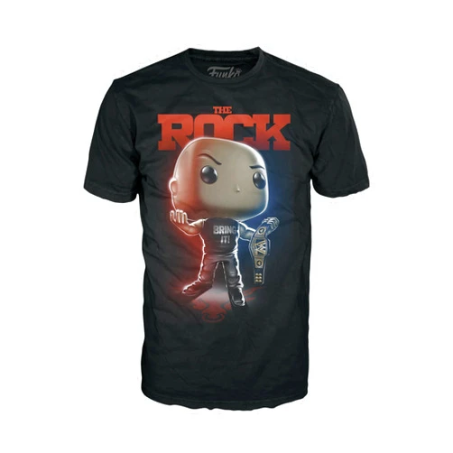 Funko Pop! Boxed Tee: WWE - The Rock with Belt - 2XL