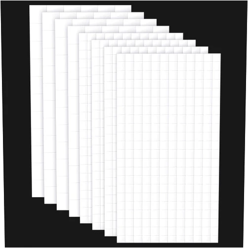 Outus 8 Sheets Foam Dots Squares 3D Pop Foam Squares Dual-Adhesive Mount for Halloween Christmas Scrapbook DIY Crafts Office Supplies, 2 Sizes