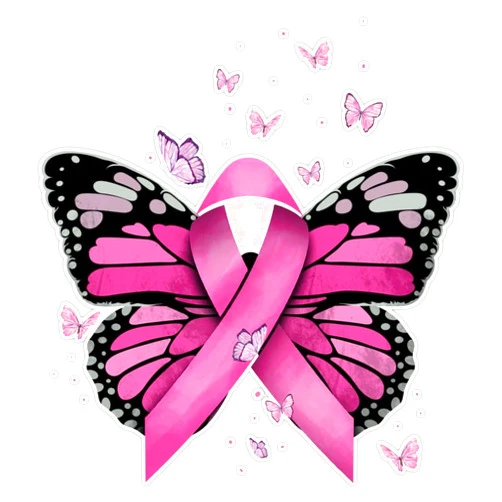 BKR Graphics Pink Butterfly Breast Cancer Awareness Month Bumper Sticker Vinyl Decal 5