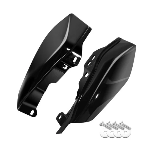 PLUSUTV Gloss Black Mid Frame Air Deflectors Heat Shields Compatible for Harley Touring & Trike 2017-2024, for Road King, for Street Glide, for Electra Glide, for Tri Glide, Durable-ABS, Easy Installation