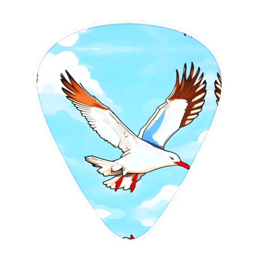 WBQLSL Flying Seagulls Guitar picks, thin, medium, heavy, 12 pieces, suitable for guitar, bass, electric guitar, ukulele, wear-resistant guitar picks,