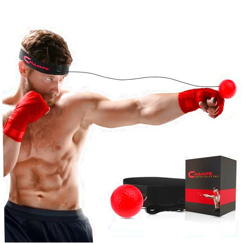 Champs MMA Boxing Reflex Ball Great for Reaction Speed and Hand Eye Coordination Training Boxing Equipment Fight Speed, Boxing Gear, Punching Ball Reflex Bag (Advanced)