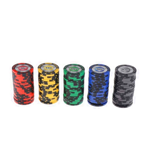 Tongina Professional 100 Poker Chips Set with Case Poker Playing Game Supplies