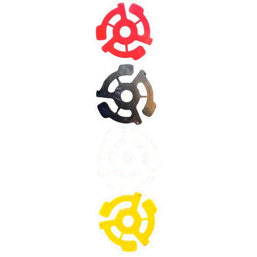 Bark and lindy 45 RPM Record Adapter Insert, Vinyl Center Hole Adapters, 4 Colors, 4-Pack (1)