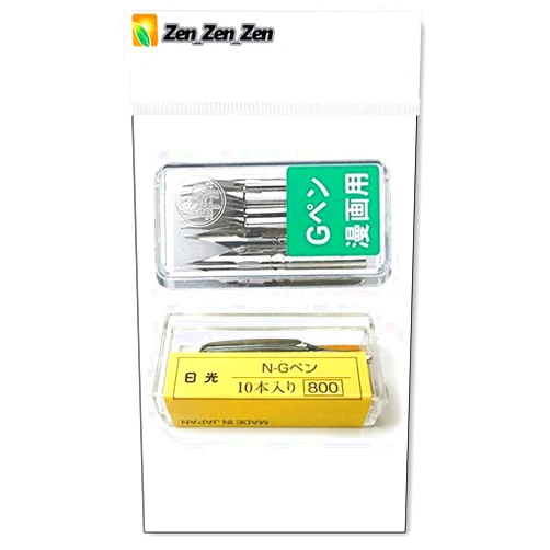 Tachikawa Nikko G Pen Nib 10 Pics Set Zebra G Pen Nib 10 Pics Set,and Anti Rust Paper Included