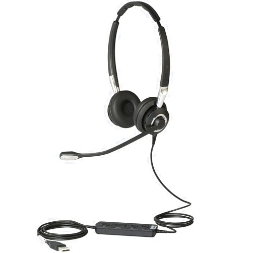 Jabra 2400 II USB Duo CC MS Wired Headset - Black