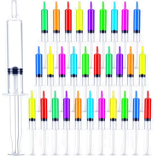 Eccliy Syringes Jelly with Cap 10 ml 0.34 oz Reusable Plastic Syringes Durable Shot Containers for Nurses Graduation Bachelorette Summer Parties(200 Pcs)
