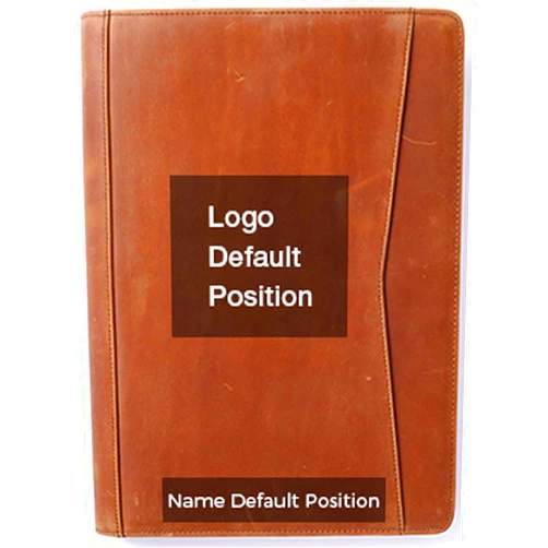 Gavarnie Personalized Leather Portfolio Padfolio for Men, Engraved Gifts for Father's Day for Husband from Wife, Customized Leather Gifts Present for Son/Dad, for Birthday, Brown