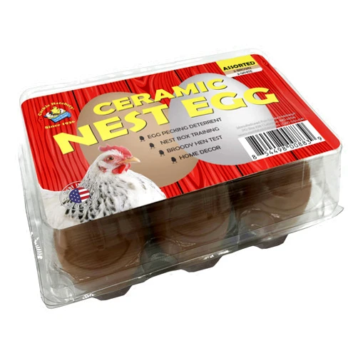 Cackle Hatchery Ceramic Nest Eggs (6ct) (Assorted - Brown & White)