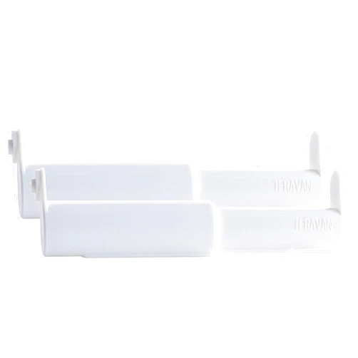 Teravan Standard Extender for Extra Large Toilet Paper Rolls | Extend The Size of Your Tissue Paper Roll Holders | Easy Installation | Fits Most Standard Toilet Roll Holders (Set of 2) (White)