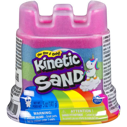 Kinetic Sand 6054549 Rainbow Castle Container, Mixed Colours