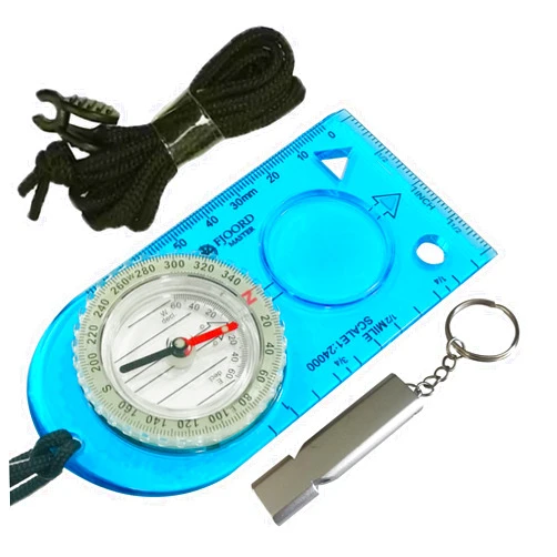 FJOORD MASTER Camping Compass - Luminous Hiking Compass - Magnetic Survival Compass - Orienteering Compass Kids Camping Kit - Professional Compass Navigation Map Reading - BoyScout Compact Compass Magnetic Heading