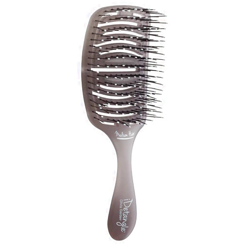 Olivia Garden iDetangle Hair Brush - Dual-Curve Shape, Adjusts Tension by Hair Type
