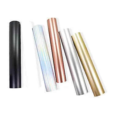VINYL FROG 6 Sheets Classics Matte Vinyl Pack Permanent Adhesive Backed Vinyl Sheets Set, 6 Colors(Gold, Silver, White, Black, Rose Gold, Holo Silver) Craft Vinyl Pack 12