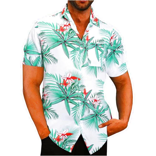 Generic Hawaiian Shirt for Men Funny Casual Button Down Beach Flower Shirt and Long Suits Mens Trunks Hawaiian Shirts for