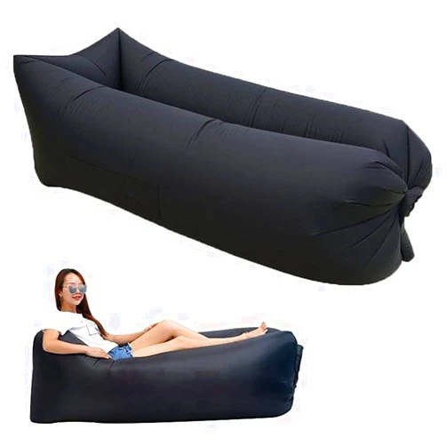 Generic CCDXD Air Sofa, Inflatable Lounger Inflatable Couch for Travelling, Outdoor, Camping, Hiking, Beach Parties, Picnic, Backyard, Lakeside, air Hammock Inflatable Lounger (Black)