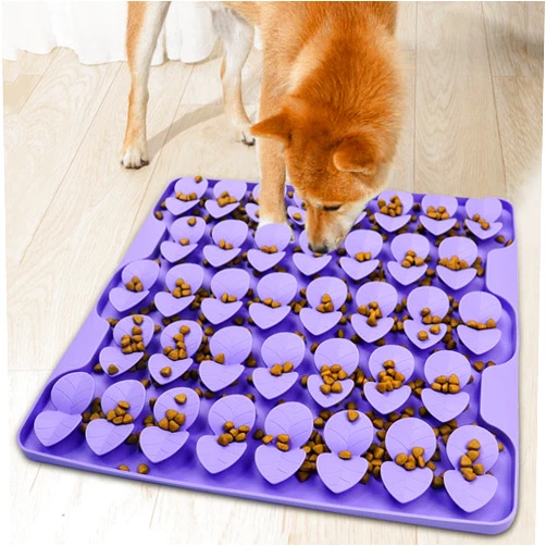 Femont Snuffle Mat for Large Dogs,Silicone Slow Feeder Lick Down Eating,Encourages Natural Foraging Skill,Relieving Stress,Interactive Feed Game Toy All Breed Dogs
