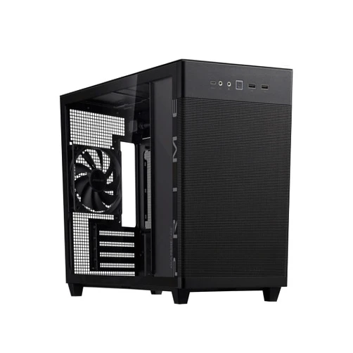 ASUS Prime AP201 Black MicroATX Supports 338mm Graphics Cards, 360mm Coolers, Standard ATX PSUs, Tool-Free Side Panels, Tempered Glass Front Panel, USB Type-C