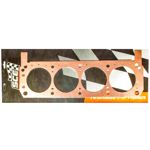 SCE Gaskets Cylinder Head Gasket, Pro Copper, 4.060 in Bore, 0.050 in Compression Thickness, Copper, Driver Side, Small Block Ford, Each