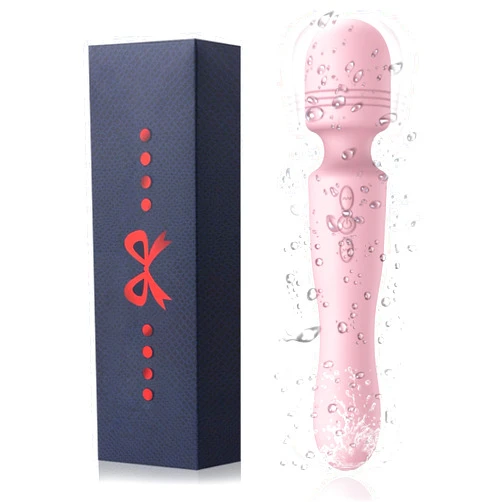 HaoRanyan New Upgraded Handheld Electric Cordless Double-Ended Available Shoulder Neck Back Relaxation Tools Portable Wireless Travel Home Work Sports Out Use Relieve Deep Tissue Muscle Pain Fatigue - Pink