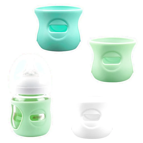 HUAKENER 3 Pack Silicone Sleeves for Avent Natural Glass Baby Bottles, Anti Breakage Baby Bottle Holder, Compatible Philips Avent Glass Natural Baby Bottle 4 oz, BPA Free