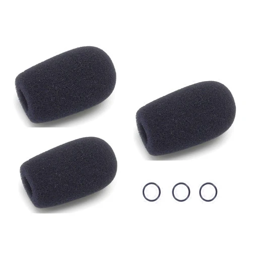 Crystal Mic Replacement Aviation Microphone windscreens for Bose, Lightspeed, David Clark, Crystal Mic (Three (3) Pack Standard Model)