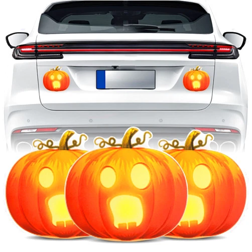 SINGARO Halloween Car Driver Magnet for Car, 3PCS Cute Halloween Pumpkin Car Magnets, Car Truck Bumper Fridge Metal Surface Magnet, Car Accessories Interior for Women and Man 3 Pack