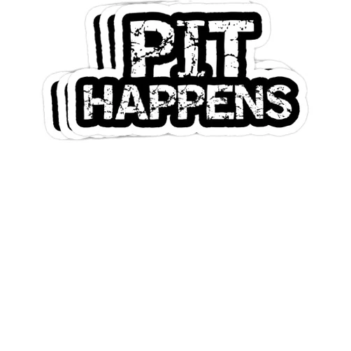 Chilli Purple Funny Marching Band Percussion Pit Quote for Men Pit Happens Gift Decorations - 4x3 Vinyl Stickers, Laptop Decal, Water Bottle Sticker (Set of 3)