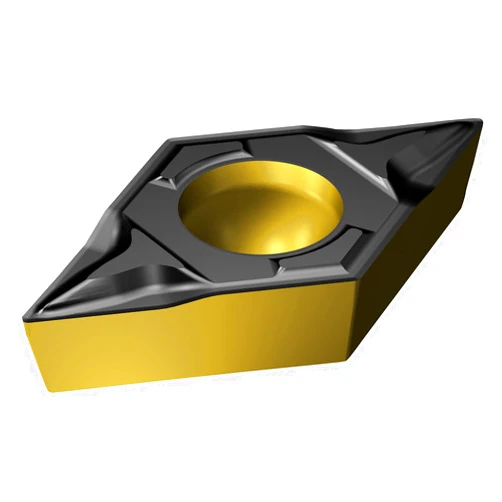 Sandvik Coromant, ANSI: DCMT 3(2.5)2-PF 4425 / ISO: DCMT 11 T3 08-PF 4425, 2 Cutting Edges, Grade 4425, App: Steel, Cast Iron, CoroTurn® 107 Insert for Turning (Pack of 10)
