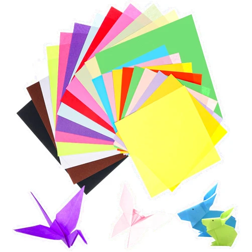 Prudiut Square Origami Paper, 200 Sheets, 20 Colors Origami Kit for Kids Ages 8-12, Double Sided Colored Paper Folding Paper Origami Paper for Crafts(100 pcs of 6×6in & 100pcs of 8×8in)