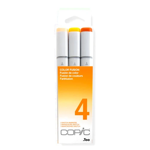 Copic Marker Sketch Color Fusion Markers, CSCF 4, 3-Pack (CSCF-4)
