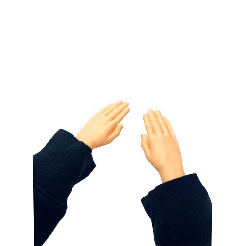 Munnygrubbers - 1 Pair Tiny Hands with Sticks - Mini Little Hand Stick Puppet - Halloween Costume - Strong Hand Prop - Scary Movies - Novelty Toy Gift - TikTok Famous - (Normal 1x Set)